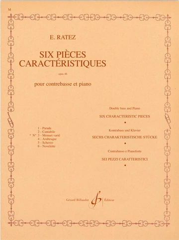 6 Pièces caractéristiques, op. 46 n° 3 : Menuet varié Visuel